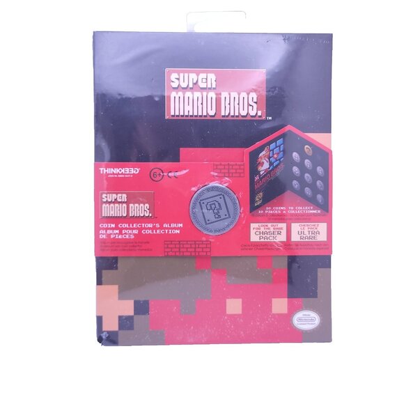Super Mario Bros Coin Collectors Album Nintendo by Think Greek 2018 New Sealed - Picture 3 of 11